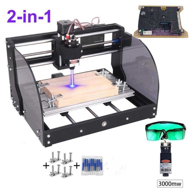 TwoWin CNC Printer 3D Ukir Laser Engraving 3-Axis Laser 3000mW - 3018PRO