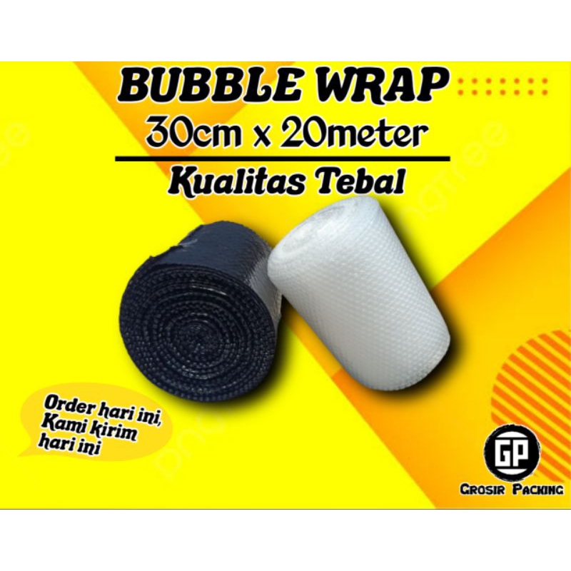 

BUBBLE WRAP 30CM x 20 METER PLASTIK PACKING BUBLE