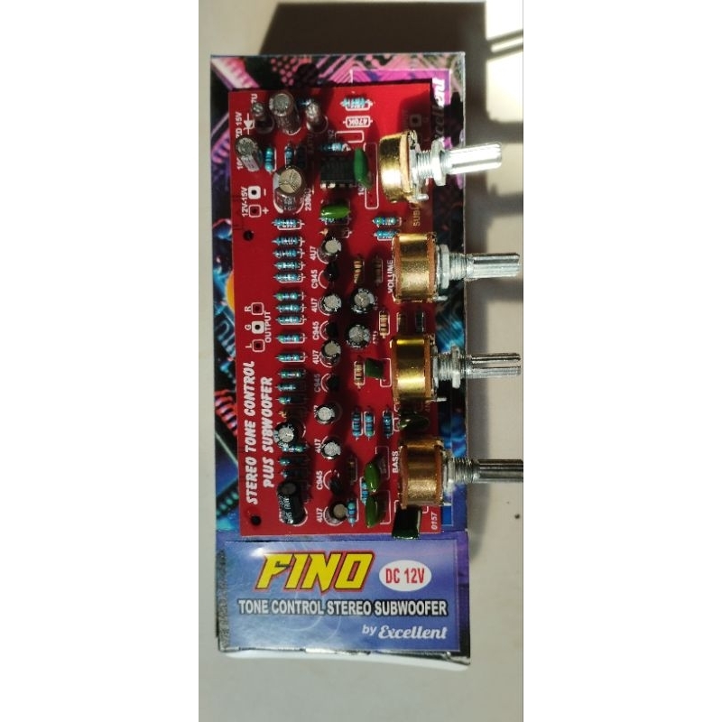 Tone control stereo+subwofer 12v