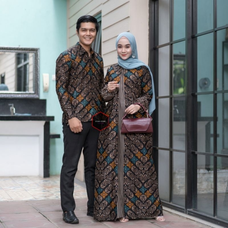 COUPLE GAMIS SONGKET Biru Dan Songket Hijau