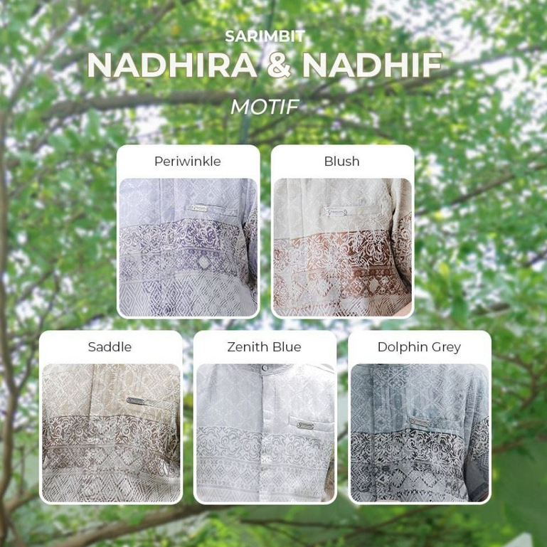 Greenism Sarimbit Motif Nadhira &amp; Nadhif Dress Kids Dan Pashmina Quality Premium Syari'i -  Family Set Sarimbit Greenism