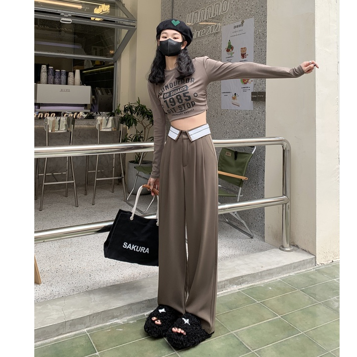 Celana Kulot Kekinian Wanita Premium Highwaist Loose Korean Style Import Celana Panjang Hitam