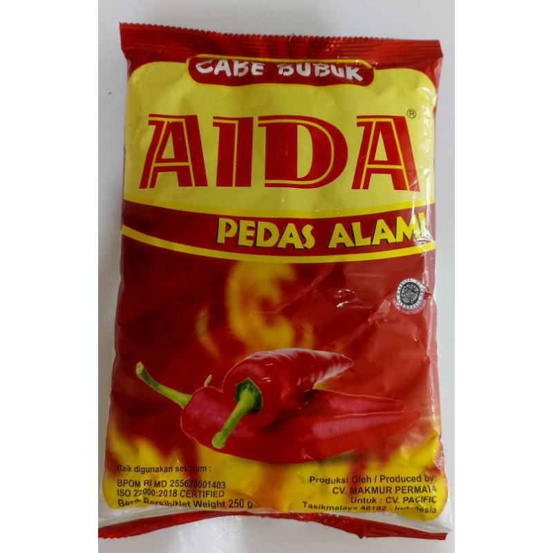 

AIDA Cabe bubuk pedas alami 250gr