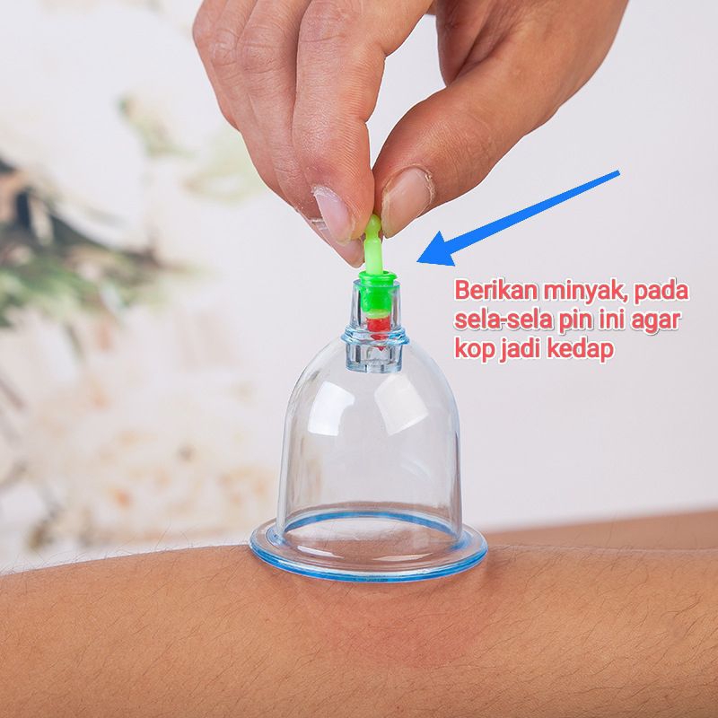 Alat Bekam 1 Set Pompa + Kop Angin 6 Pcs - Terapi Tradisional