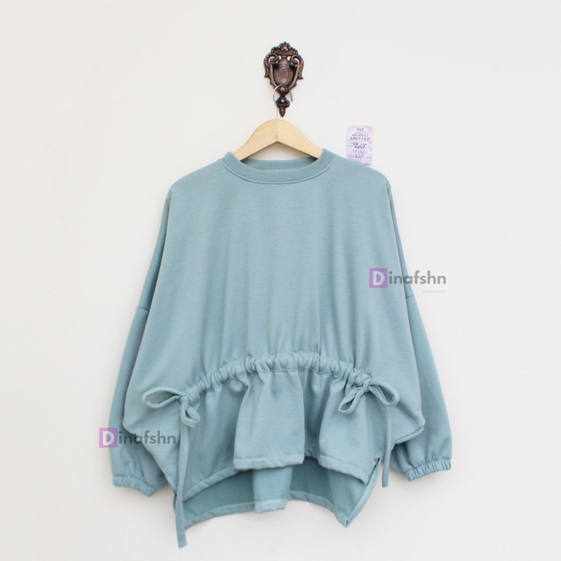 Sweater Blouse Oversize Serut XXXL Sweater Oversize wanita