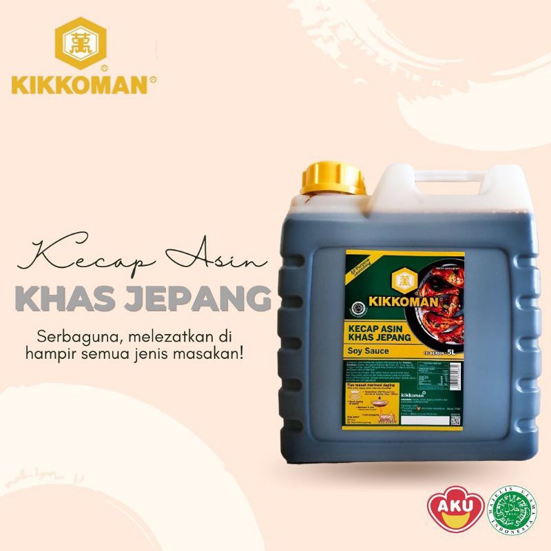 KIKKOMAN Shoyu Kecap Asin Jepang 5 Liter Halal