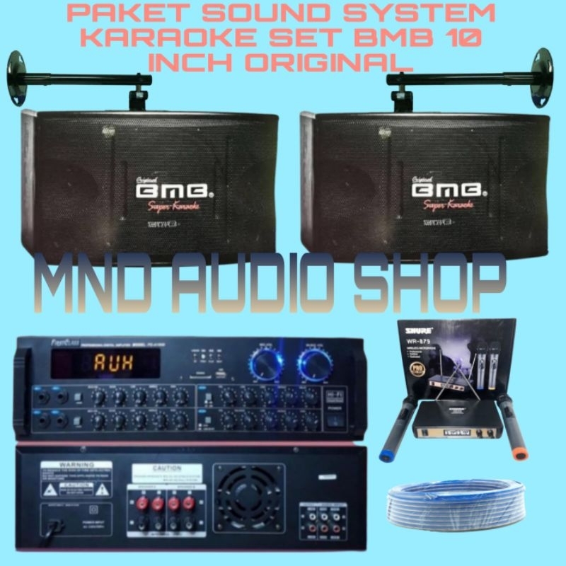 PAKET SOUND SYSTEM KARAOKE BMB SET TERMURAH 10 INCH