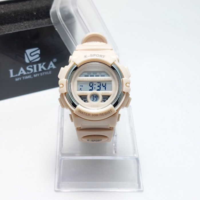 JAM TANGAN DIGITAL STRAP RUBBER ANTI AIR JAM TANGAN LASIKA TYPE 7113