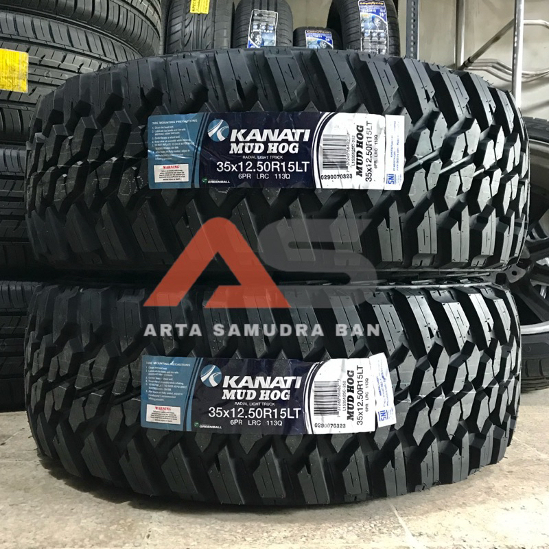 Ban Kanati Mud Hog Mudhog KU-252 M/T MT 35 X 12.5 35X12.5 R 15 R15 6PR