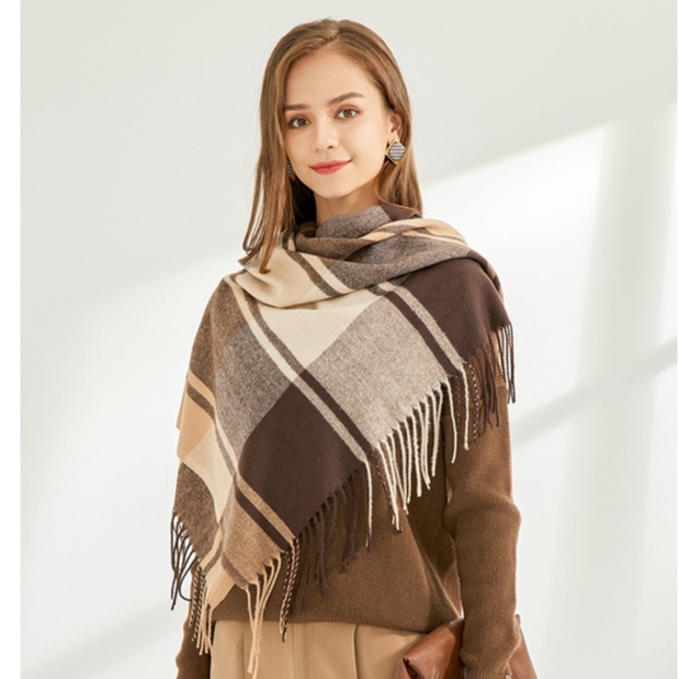 Syal Korea Scarf Wool Cashmere Immitation Fashion Winter Autumn Musim Dingin