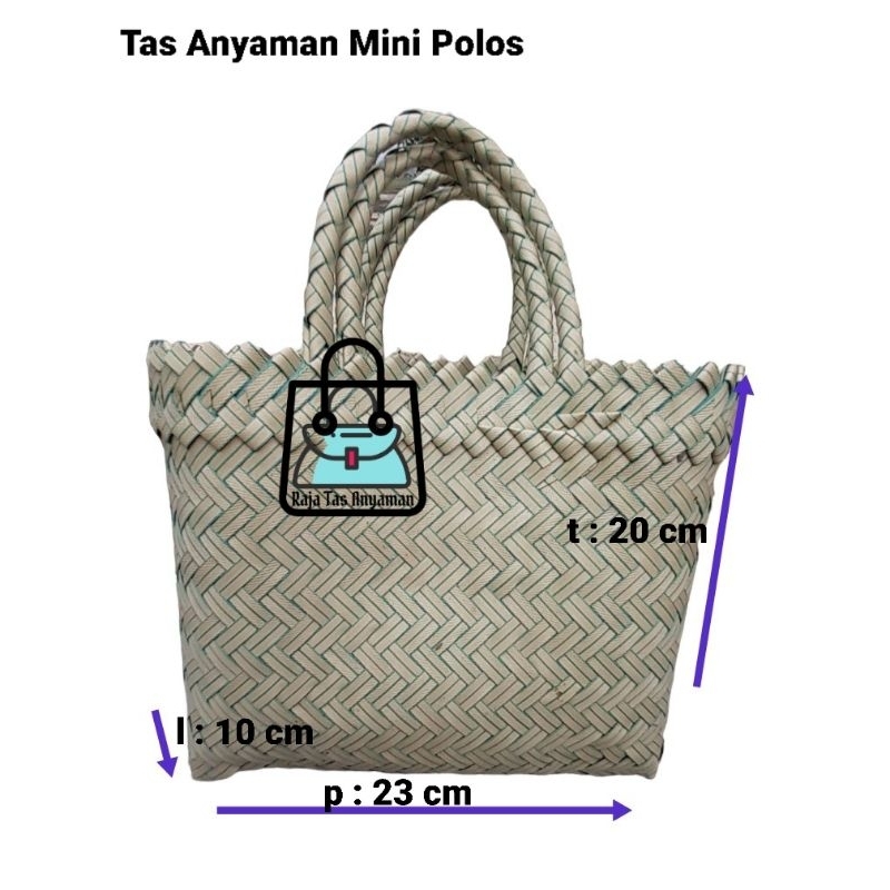 Tas Anyaman Plastik Mini (S) POLOS/Tas pasar