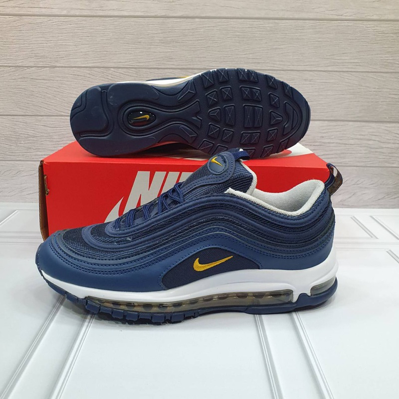 NIKE AIR MAX 97 MIDNIGHT NAVY GOLD ORIGINAL