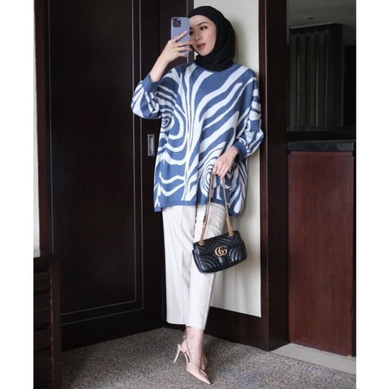 marbella BLOUSE OverSize Atasan wanita Rajut Premium