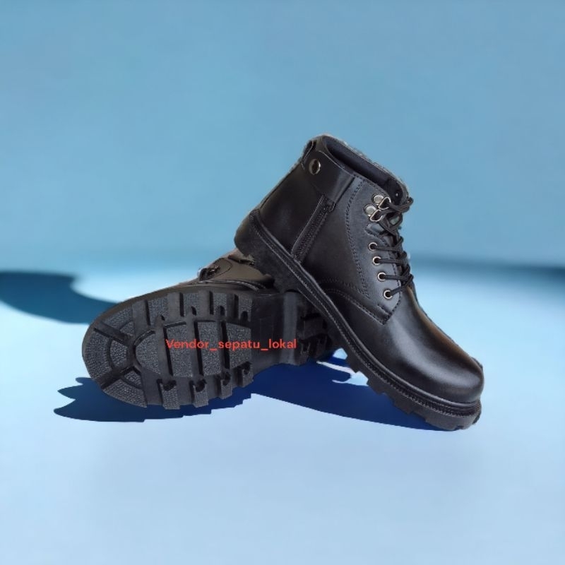 Sepatu PDH Polisi/Polri/TNI/Security Tali Resleting doop&amp;mengkilap TERBARU