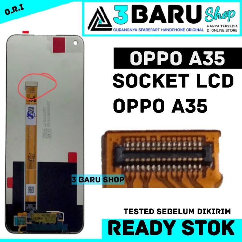 Konektor LCD OPPO A3s di flexibel konektor lcd handphone