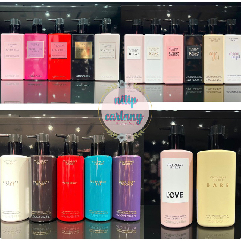 VICTORIA’S SECRET FRAGRANCE LOTION BOMBSHELL / TEASE / VERY SEXY / BARE / ANGEL GOLD 250ml