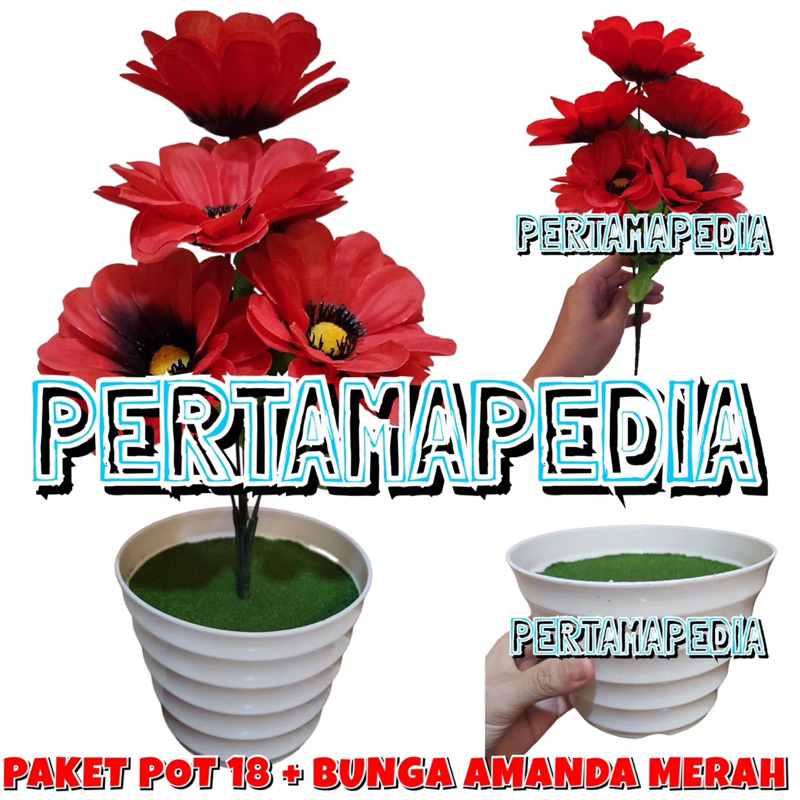 Buket Bunga Amanda/ Bunga Artificial/ Rumput Artificial/ Hiasan Artificial/ Tanaman Artificial/ Daun