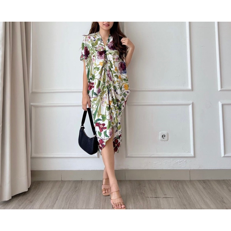 KAFTAN FLOWY SIMPLE POLOS PREMIUM DRESS MUSLIM KAFTAN EC 9323 / MIDI KAFTAN MODERN SIMPLE ALA KOREA 