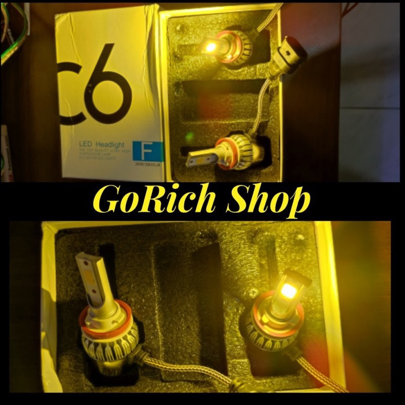 LED FOGLAMP HEADLAMP C6, H11, H8, H9 Yellow / Kuning