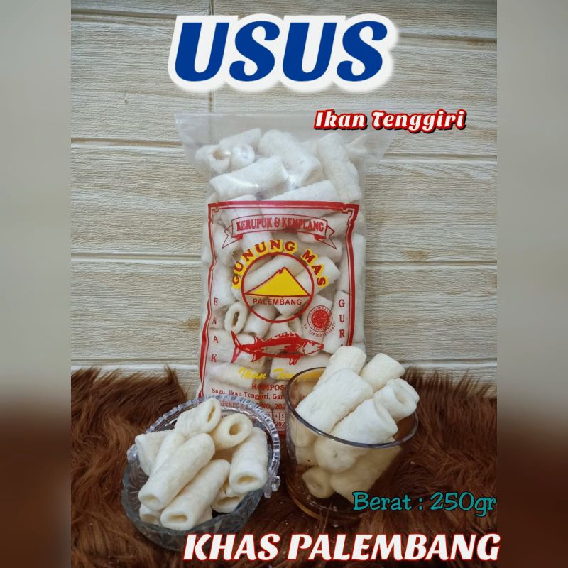 

KERUPUK USUS 250gr IKAN TENGGIRI KERUPUK PALEMBANG ENAK