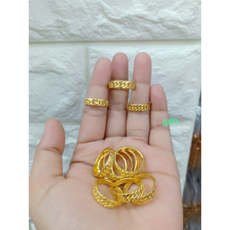 Cincin golden belah rotan replika mas kualitas golden lapis mas london,yg tebal