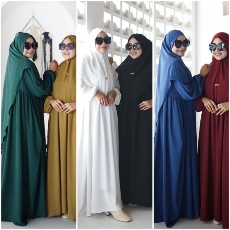 BISA COD GALERIAZKIYA YUMNA SET KHIMAR/ GAMIS SYARI SET HIJAB/ GAMIS JUMBO SET BERGO/ DRESS SYARI SE