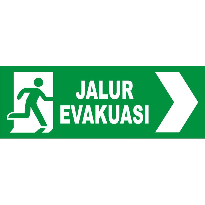 

stiker jalur evakuasi uk 34x12cm kaizen_fstore