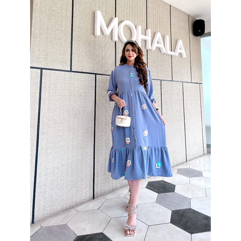 DASTER ANDIN ARAB AYUMI || BAHAN KRINGKEL PREMIUM || MODEL KANCING DEPAN BUSUI &amp; BUMIL LD 110