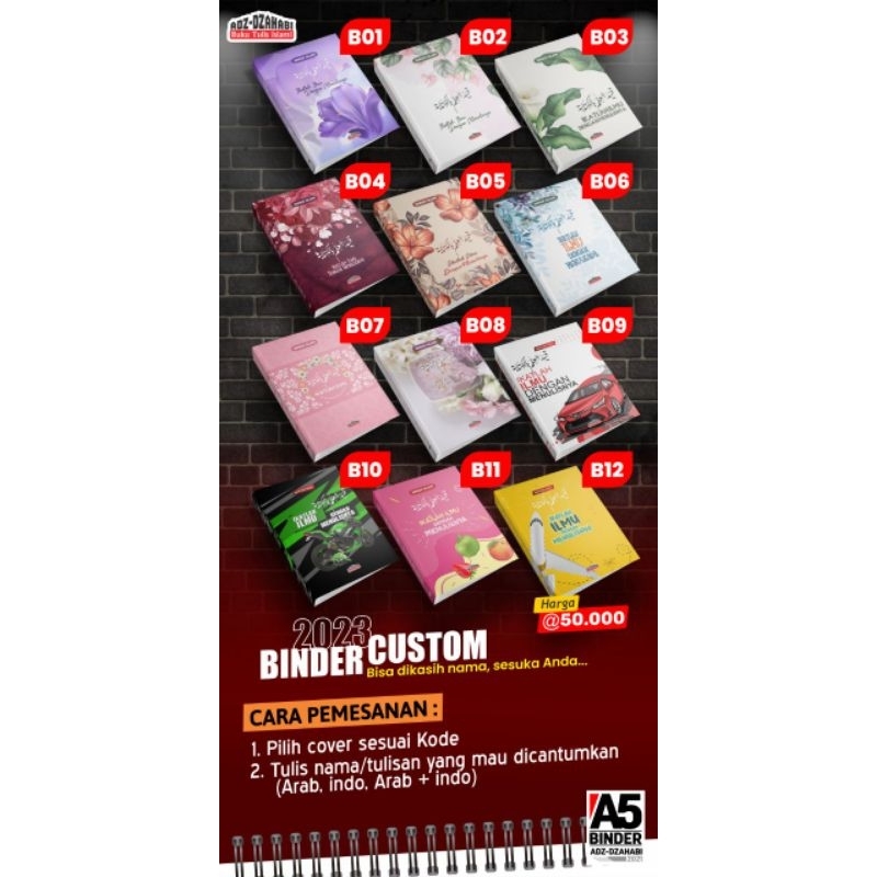 

Binder A5 + Nama sesuai keinginan Anda