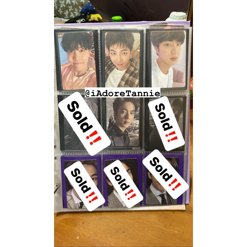 Photocard BTS Jin mots 7 Ver 2, PC Random BE RM Jin Jhope