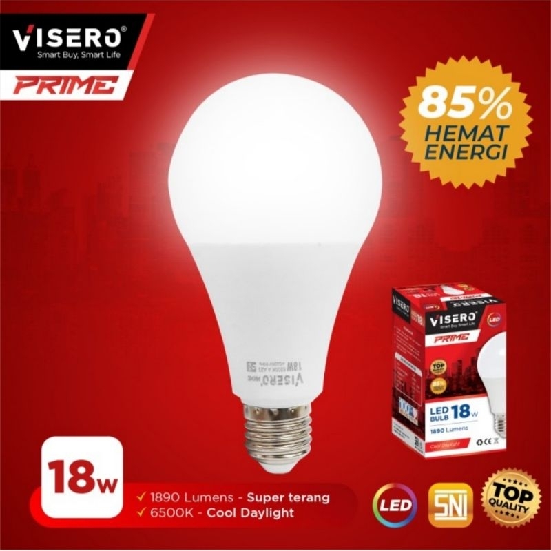 LAMPU BULB LED VISERO PRIME 18W SNI