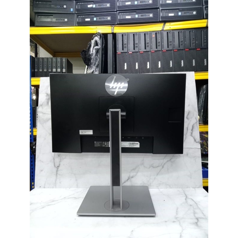 MONITOR LED HP E233 23&quot; WIDE FULL HD LAYAR FREMLES KAKI NAIK TURUN BISA VERTIKAL