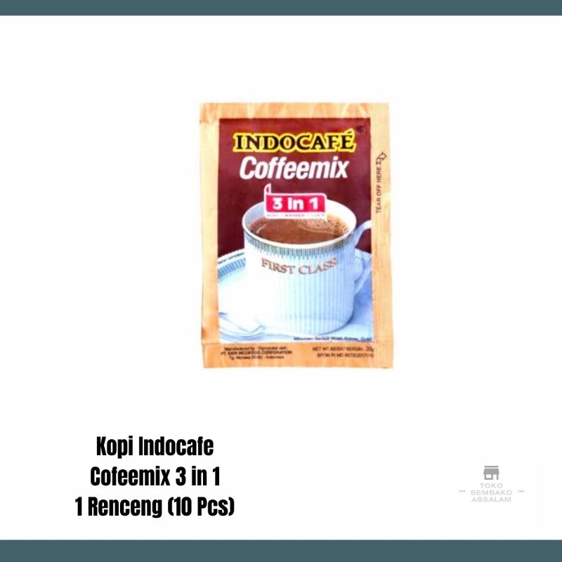 

Indocafe coffeemix 3n1 kopi renceng / kopi indocafe 10 pcs / Indocafe coffeemix 3 in 1 rencengan