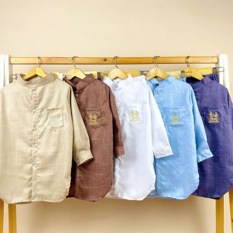 SET KOKO KURTA LINEN PINEAPPLE