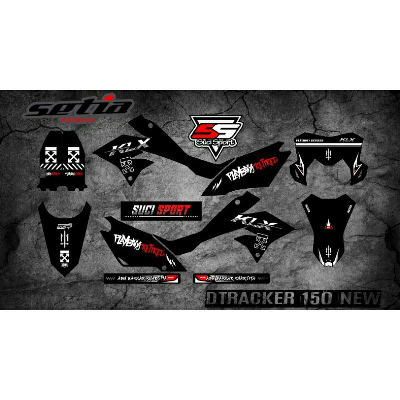 DECAL STIKER DTRACKER 150 NEW, G,SE SUPERMOTO, FULL BODY, FREE CUSTOM (DT.003)
