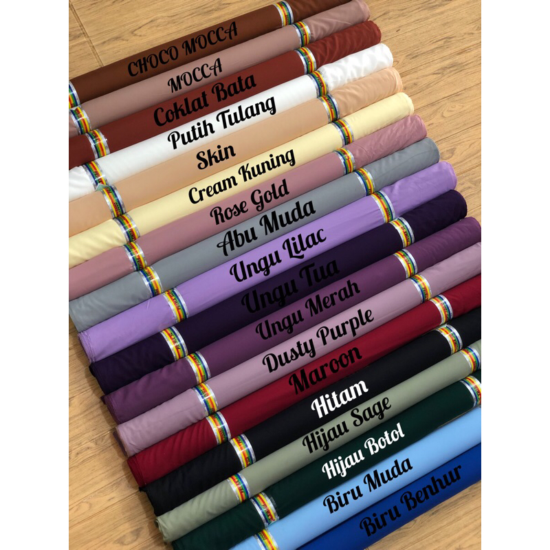 Bahan furing katin asahi prima spti grade A bahan adem untuk daleman brukat tile kebaya gamis