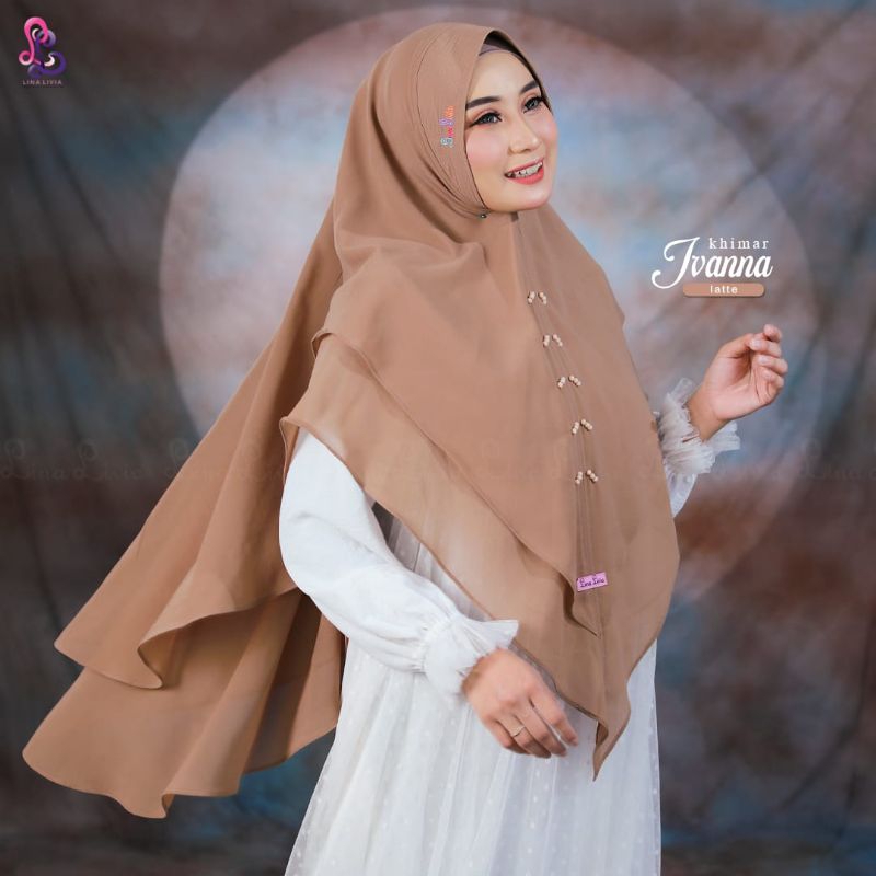 Linalivia Hijab Khimar IVANA khimar syar'i Khimar Lebaran ceruty Babydoll premium terbaru