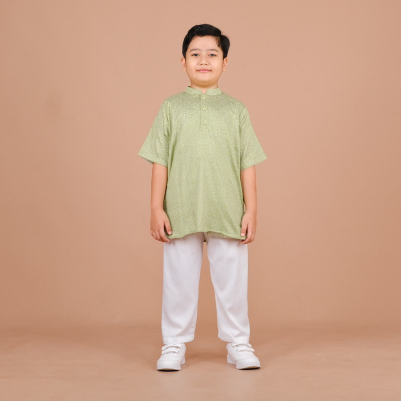 Adam (1) Setelan baju muslim koko anak Motif usia 2 3 4 5 6 7 8 9 10 tahun bahan katun model kurta