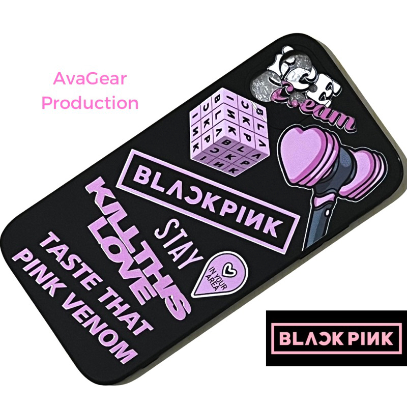 Black Pink Venom Case iPhone Softcase TPU 6g 7 8+ X XS XR 11 12 Mini 13 Pro Max 14+ Plus