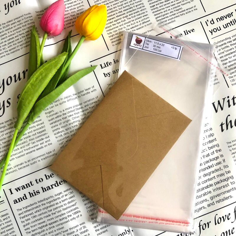 

Plastik opp Seal Lem 11,5 x 22 cm Packing Amplop Photocard
