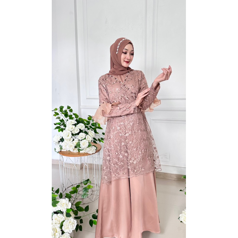 Kimora Dress By Akirabutik  / Model Gamis Kekinian / Gaun Pesta Kondangan Muslimah