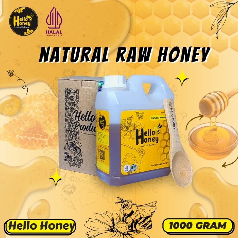 

Hello honey - Madu Asli Murni 1 KG - Natural Raw Honey