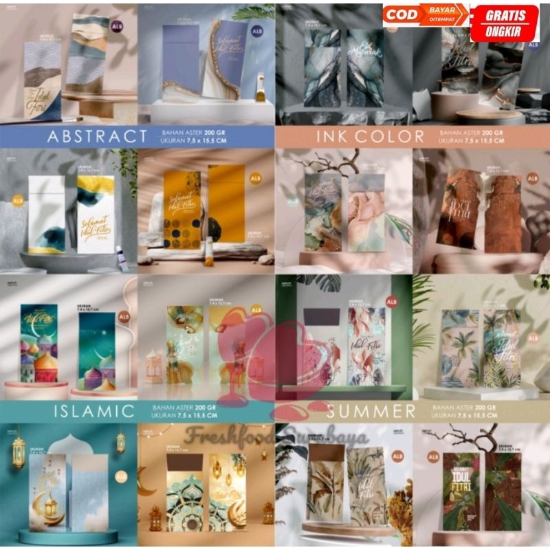 

❤️Freshfood❤️4pcs!Amplop bahan tebal idulfitri ukuran 7x13cm