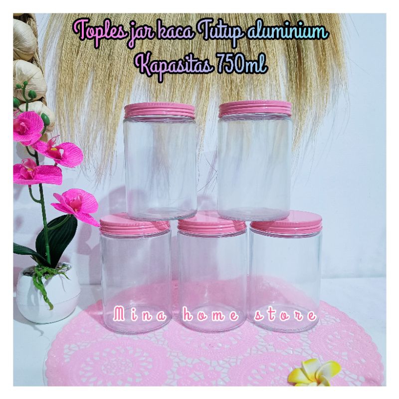 Toples jar kaca tutup aluminium