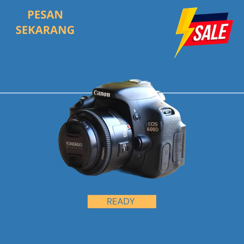 CANON EOS 600D + LENSA FIX 50MM MULUS & BOKEH TAJAM