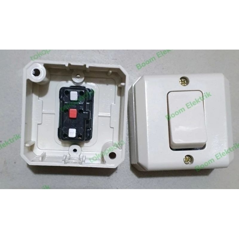 Saklar Engkel Tukar/Hotel Tunggal OB Tempel Broco New Gee (harga per biji)