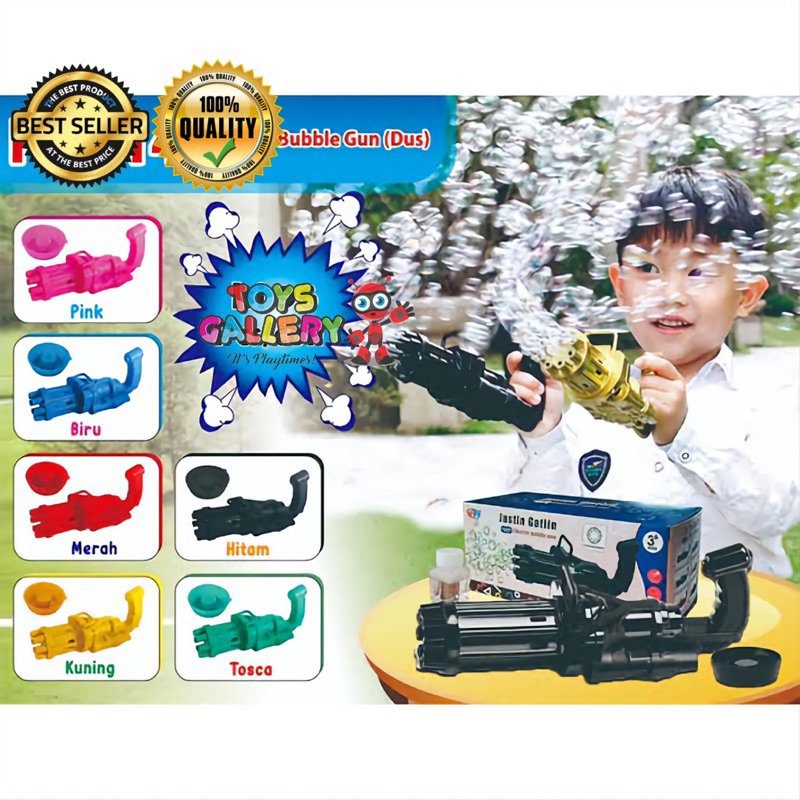 MAINAN BUBBLE GUN / GELEMBUNG BUBBLE / PISTOL BUBBLE GELEMBUNG SABUN GATLIN FU1145