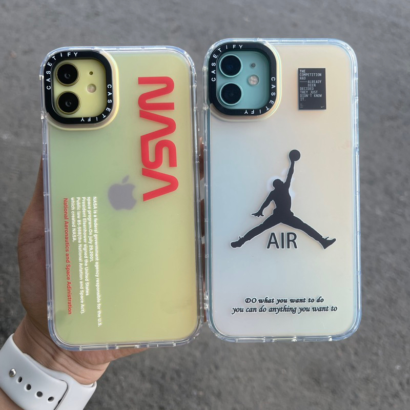 Nasa Jordan Case Iphone 7+ 8+ X Xs Xr Xsmax 11 11pro 11promax 12 12pro 12pro max Premium Bucket Bung