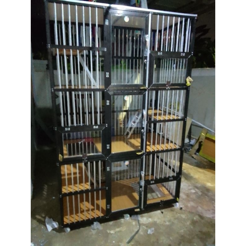 KANDANG KUCING ALUMINIUM 3 pintu jumbo