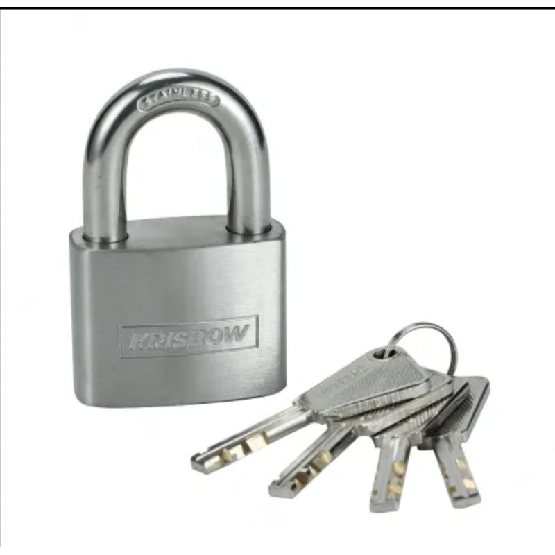 Gembok Stainless Steel 5cm/Gembok Pagar/Gembok Rumah/Padlock KRISBOW